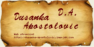 Dušanka Apostolović vizit kartica